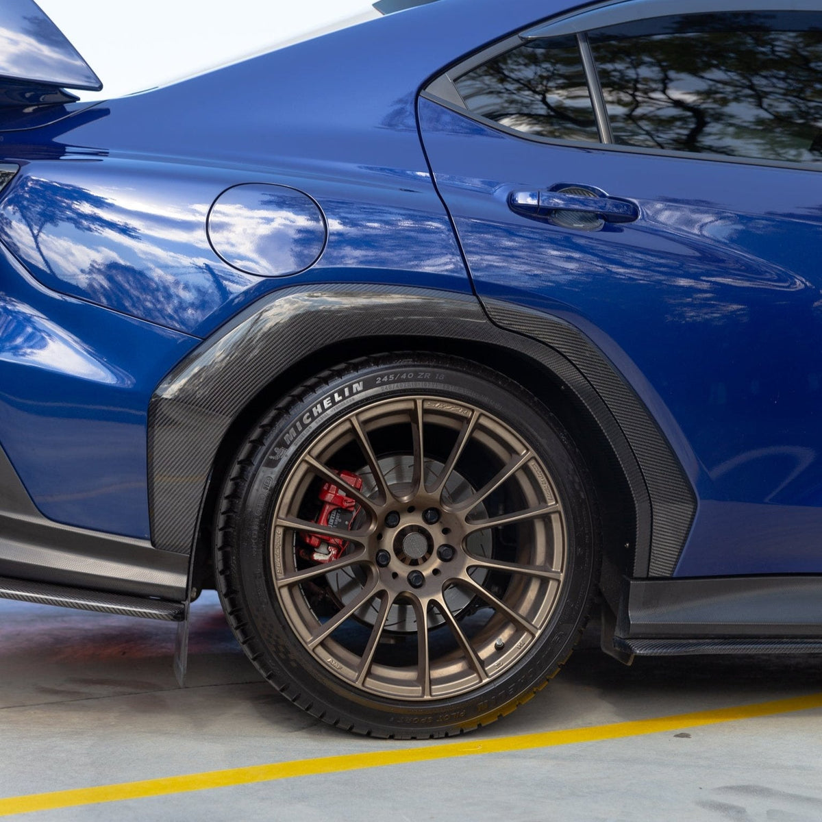 Axis Parts Dry Carbon Fibre Over Fender Covers (8-Piece) for Subaru WRX (VB) 2022-2025