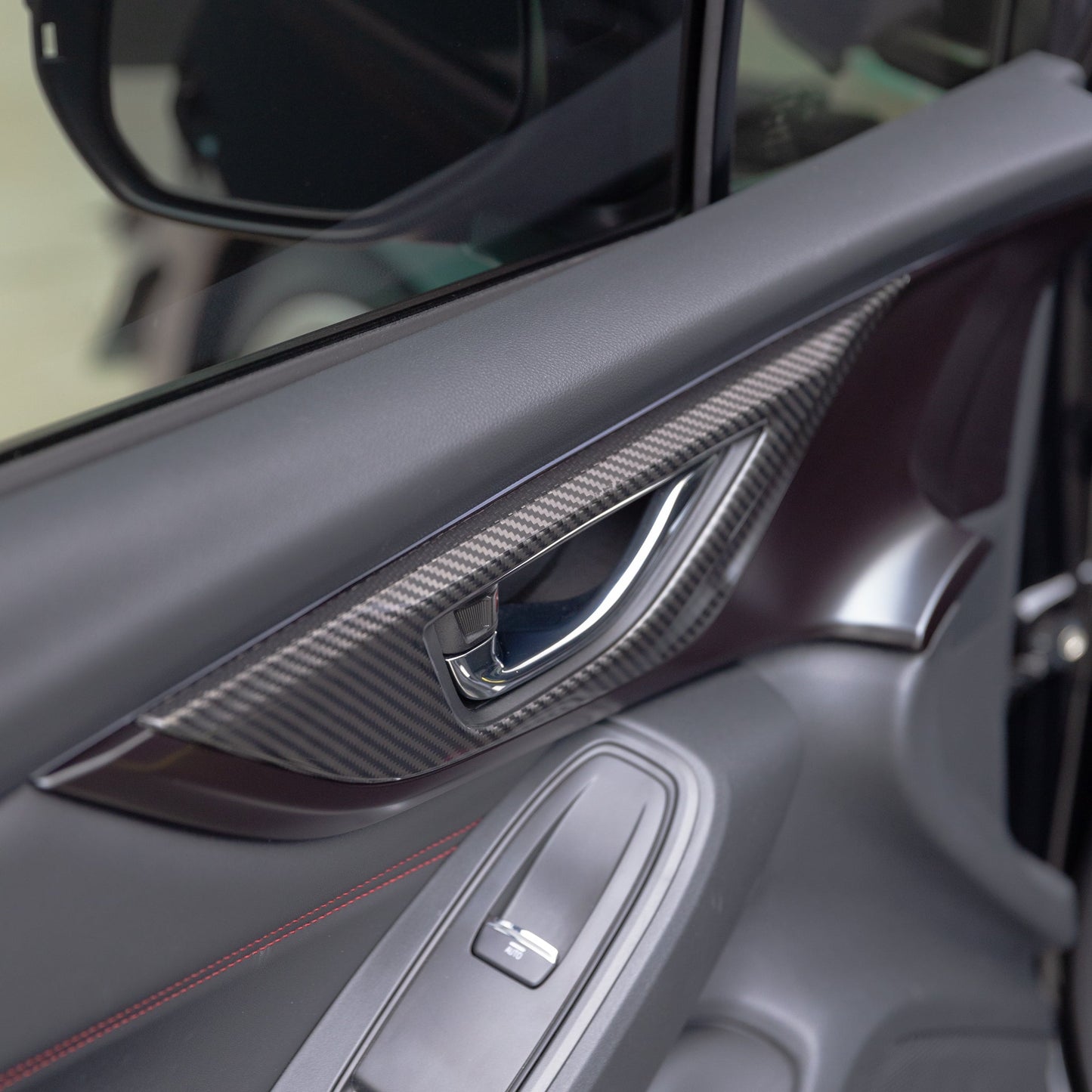 FloKraft Dry Carbon Fibre Front & Rear Inner Door Handle Trim Covers for Subaru WRX VB/VN 2022+