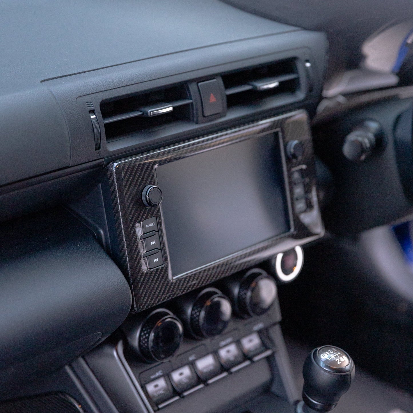 FloKraft Dry Carbon Fibre Centre Information Display Cover for Subaru BRZ (ZD8) & Toyota GR86 (ZN8) 2022-2026