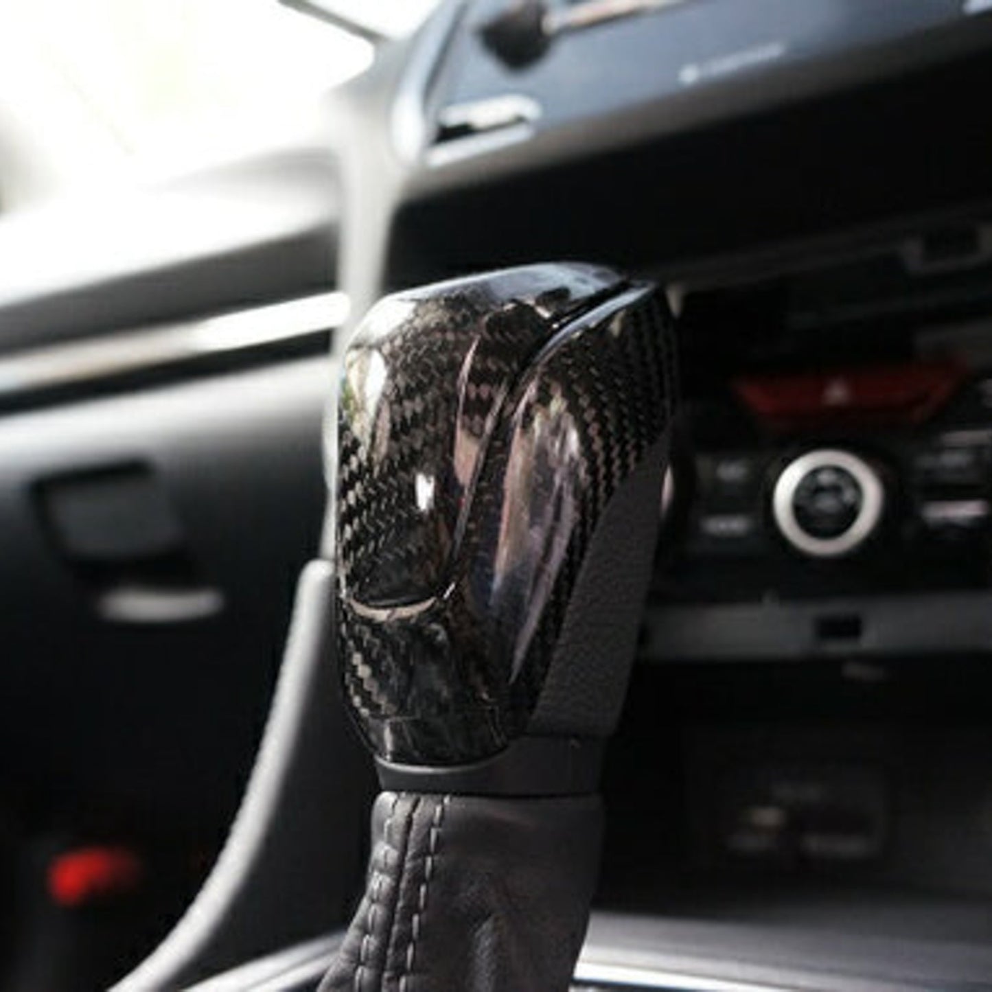 Axis Parts Dry Carbon Fibre Shift Knob Covers (to suit Automatic Transmission) for Subaru WRX (VB) & WRX Sportswagon (VN) 2022-2025