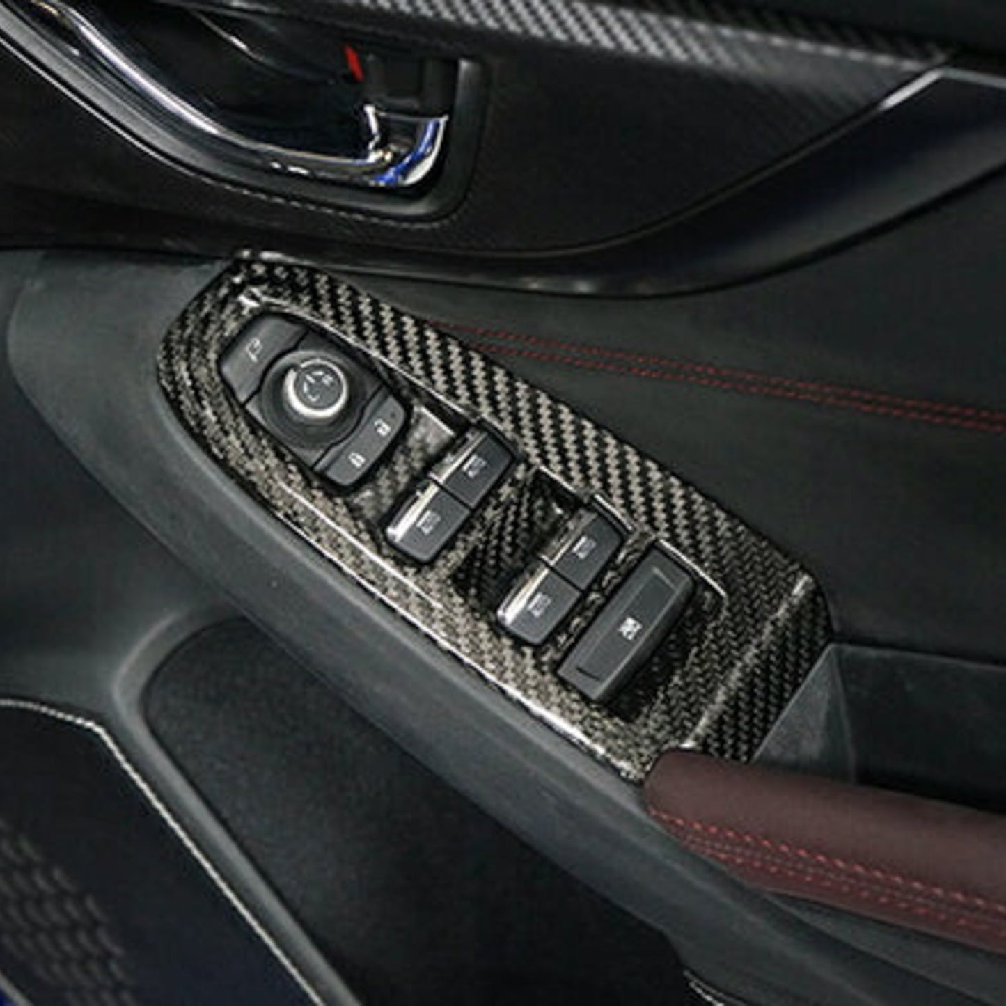 Axis Parts Dry Carbon Fibre Window Switch Panel Covers (RHD) for Subaru WRX (VB) & WRX Sportswagon (VN) 2022-2025