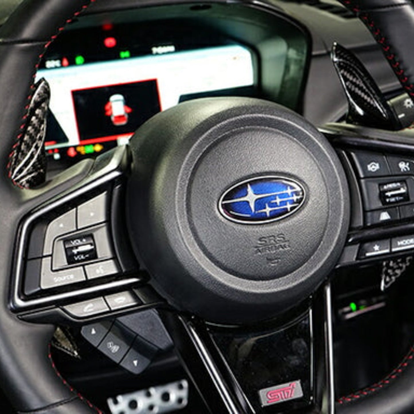 Axis Parts Dry Carbon Fibre Extended Shift Paddle Covers for Subaru WRX (VB) & WRX Sportswagon (VN) 2022-2025