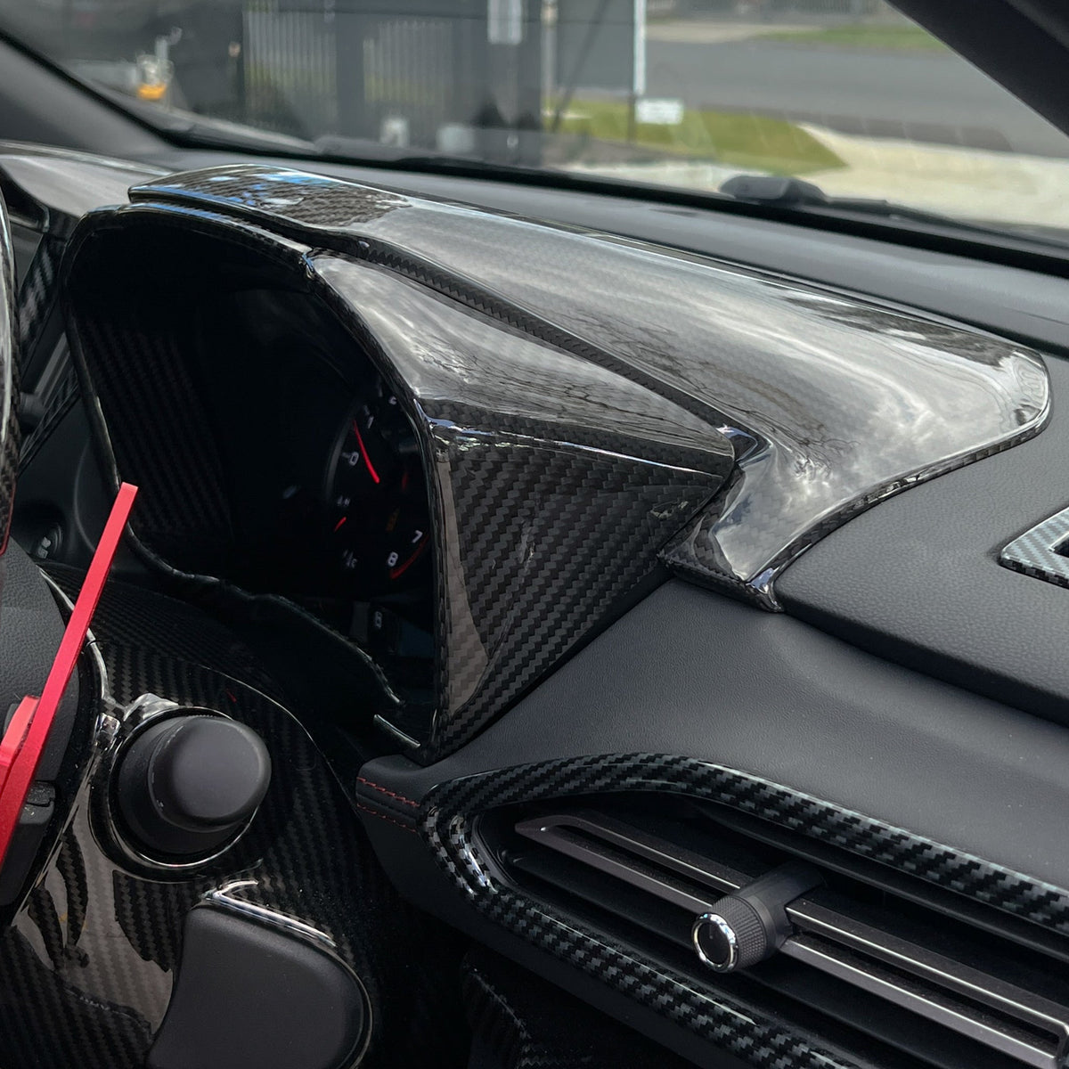 Axis Parts Dry Carbon Fibre Cluster Hood Cover for Subaru WRX (VB) & WRX Sportswagon (VN) 2022-2025