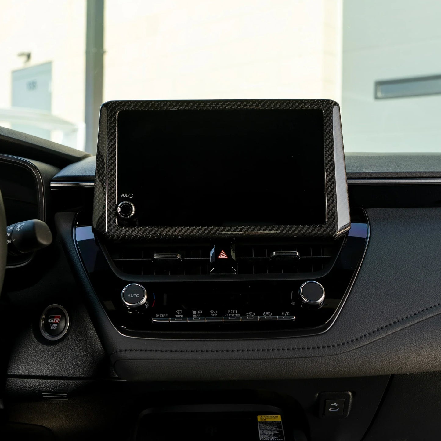 FloKraft Dry Carbon Fibre Centre Information Display Cover for Toyota Corolla Hatch (E210) 2019-2026 & GR Corolla 2022-2026