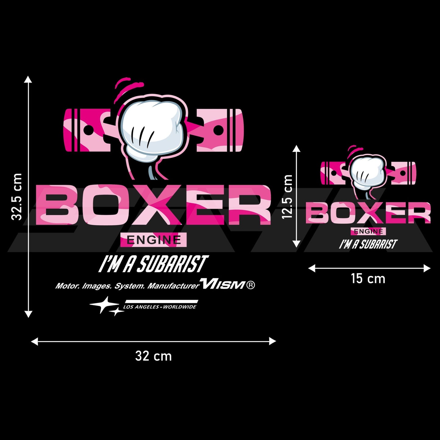 Suya "Suya Mickey Boxer" Car Vinyl Decal/Sticker for Subaru BRZ/Levorg/WRX & Other Models