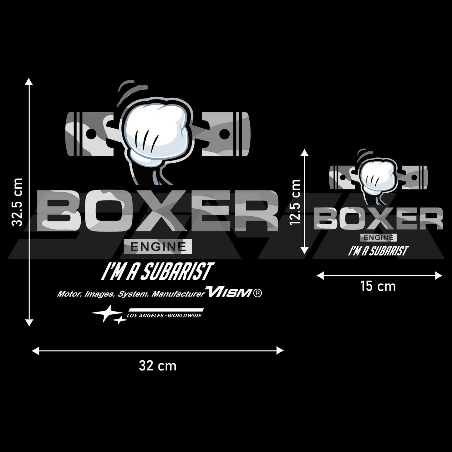 Suya "Suya Mickey Boxer" Car Vinyl Decal/Sticker for Subaru BRZ/Levorg/WRX & Other Models