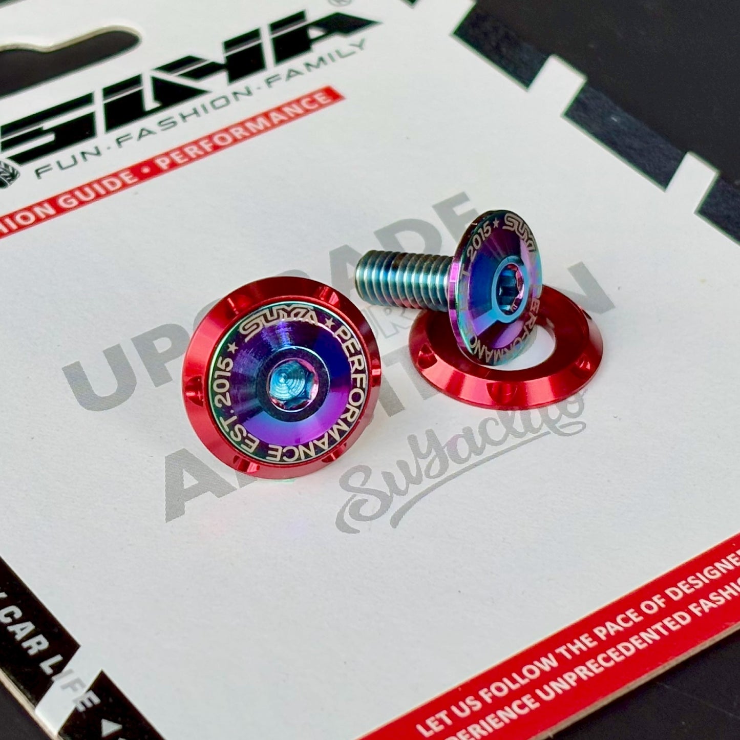 Suya Engine Bay CNC M6 Dress Up Washer & Bolt (Titanium) for Subaru BRZ/Levorg/WRX & Other Models