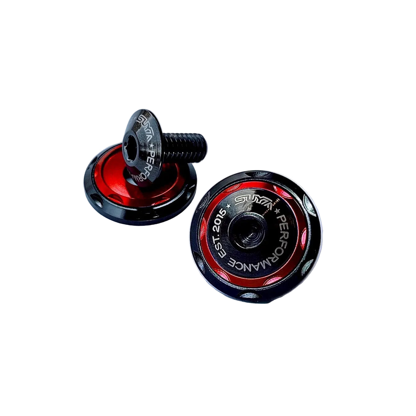 SUYA Car Supplies - Engine Bay - CNC M6 Dress Up Washer & Bolt (V2) - Black Bolts