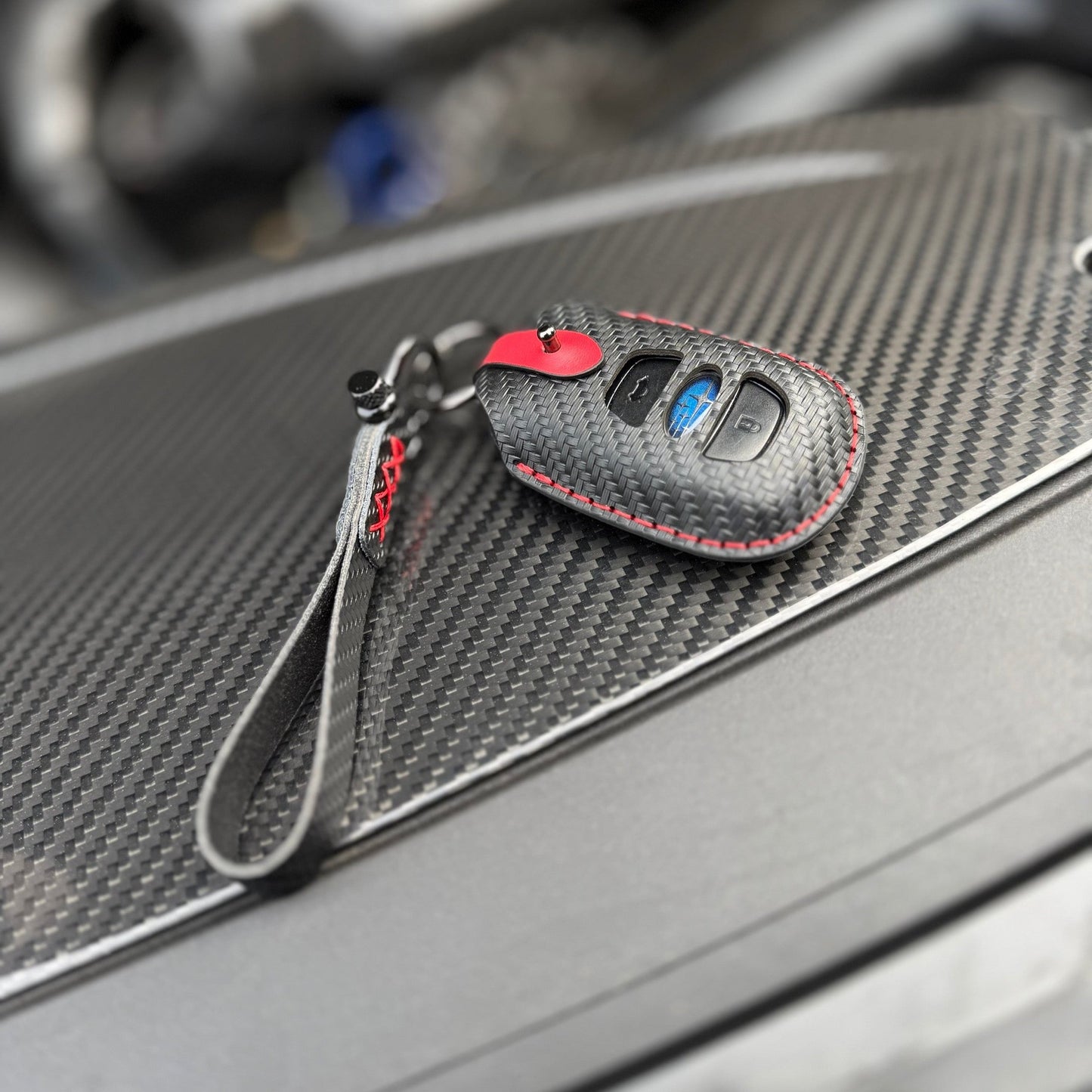 Suya Leather Key Fob Cover & Strap for Subaru BRZ/Levorg/WRX & Other Models