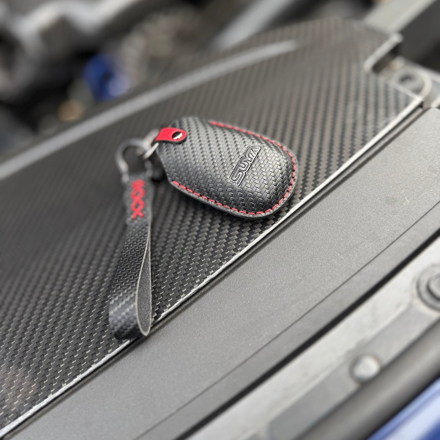 Suya Leather Key Fob Cover & Strap for Subaru BRZ/Levorg/WRX & Other Models