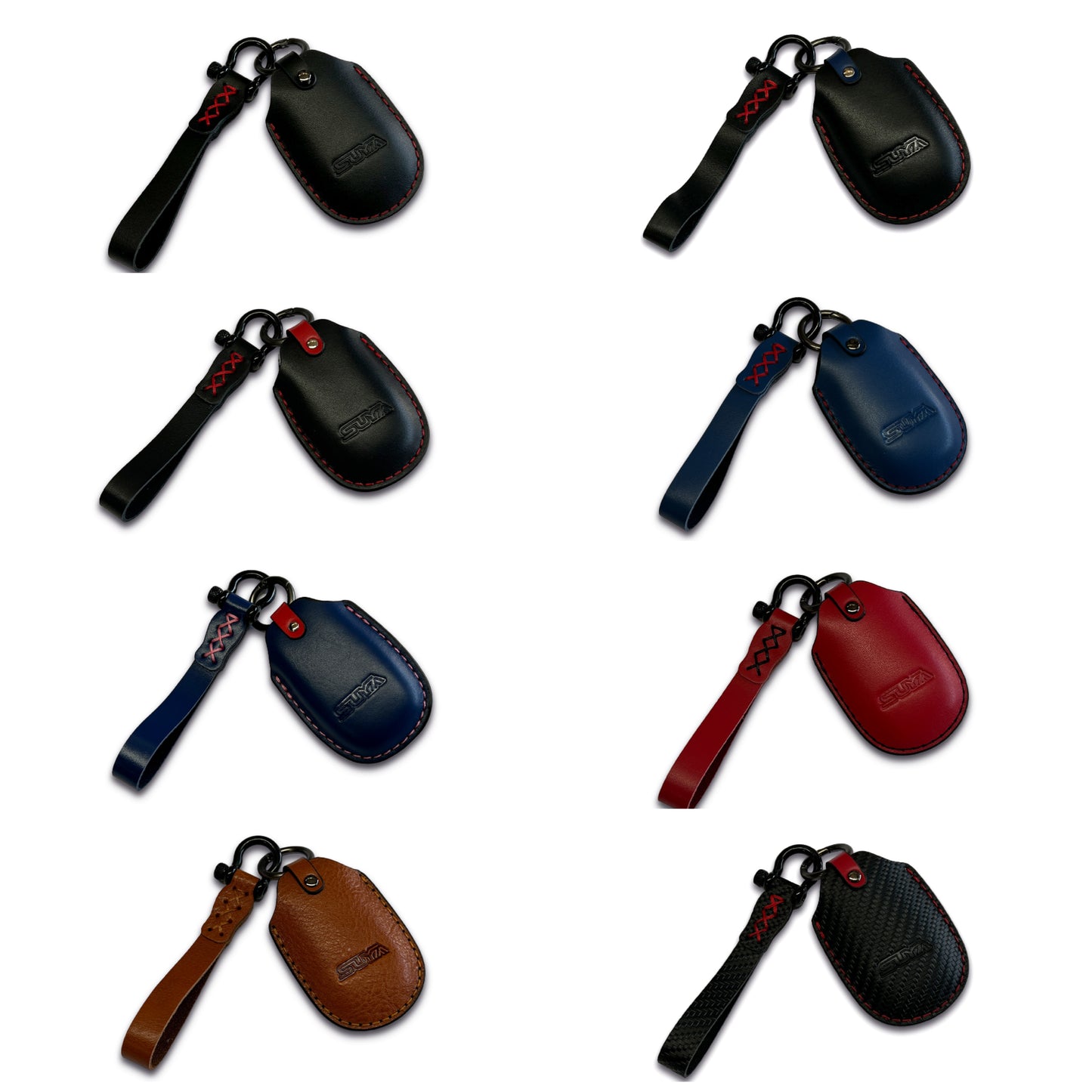 Suya Leather Key Fob Cover & Strap for Subaru BRZ/Levorg/WRX & Other Models