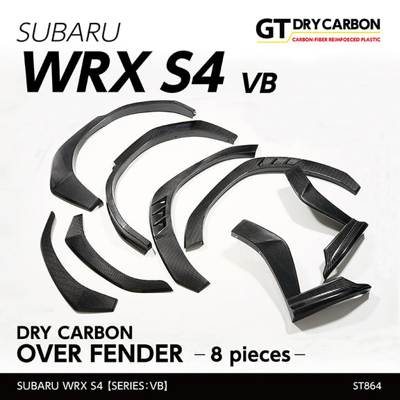 Axis Parts Dry Carbon Fibre Over Fenders Covers (8-Piece) for Subaru WRX VB 2022+