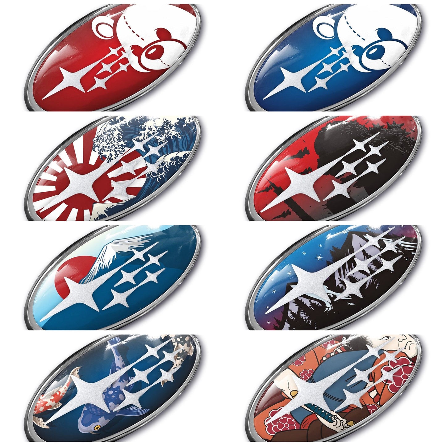 SUYA 3D Badge/Emblem Stickers (Classic Collection) For Subaru Subaru BRZ/Levorg/WRX & Other Models