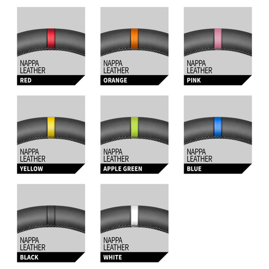 CEEHOR Steering Wheel Customisation Option – Coloured Centre Line for Nappa Leather / Alcantara Suede