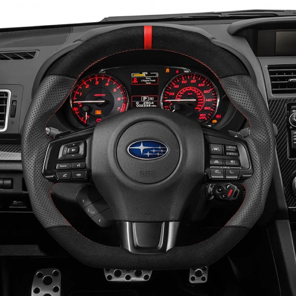 Subaru WRX / STI (VA) 2015-2021 D-Shape Steering Wheel (Alcantara Suede) (with Centre Line)