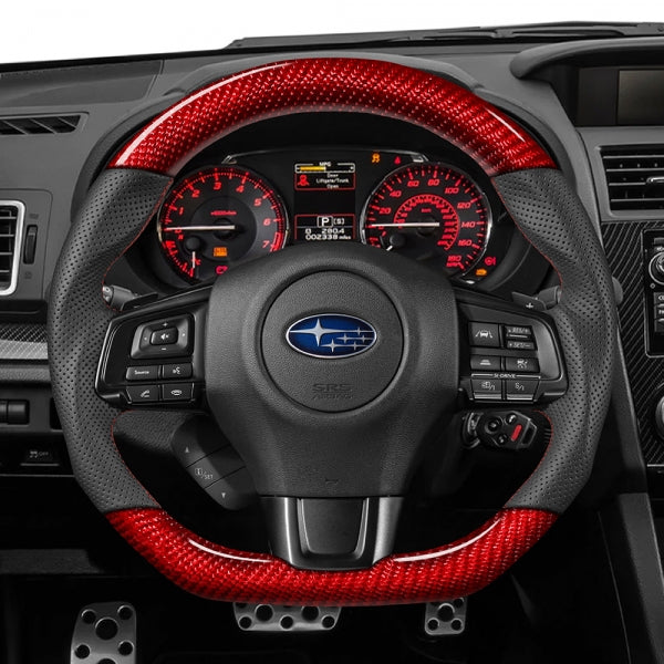 Subaru WRX / STI (VA) 2015-2021 D-Shape Steering Wheel (Coloured Carbon Fibre)