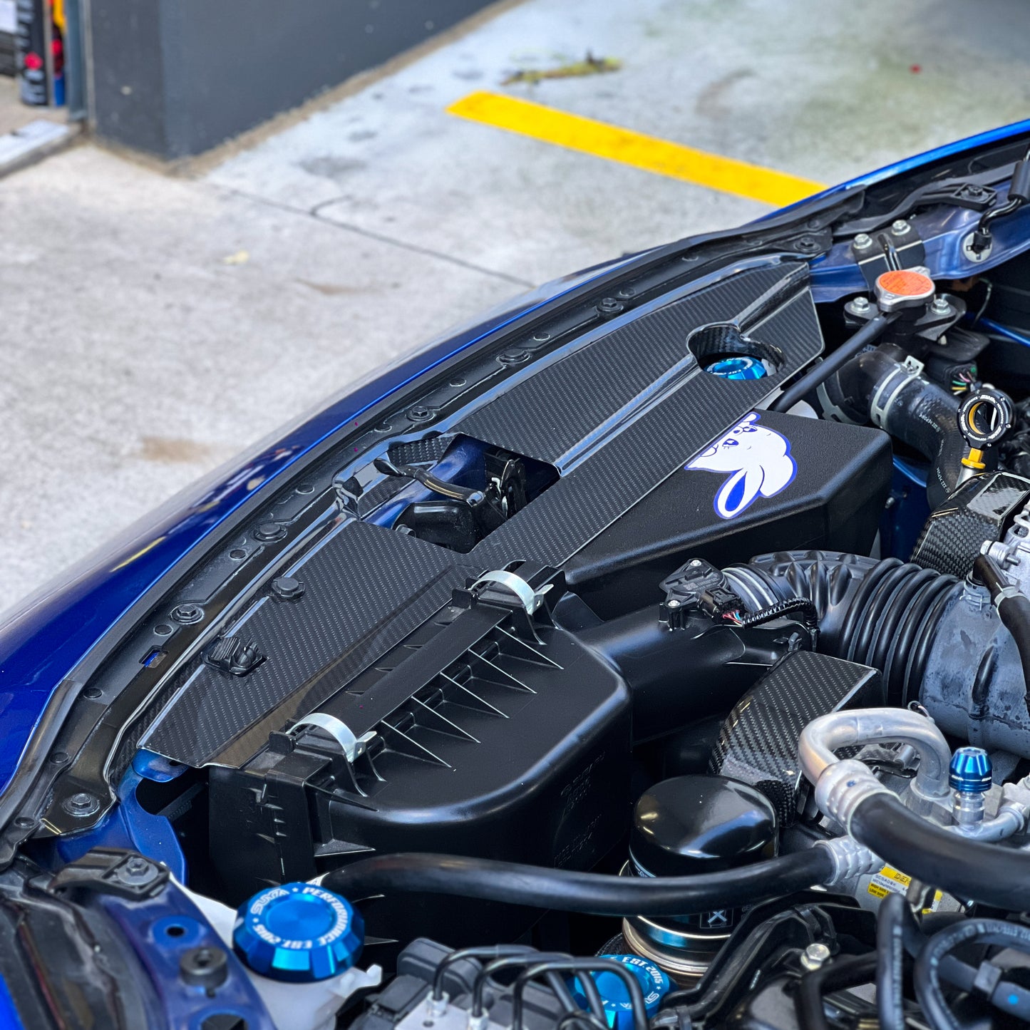 FloKraft Dry Carbon Fibre Engine Bay Radiator Shroud for Subaru BRZ (ZD8) / Toyota GR86 (ZN8) 2022+