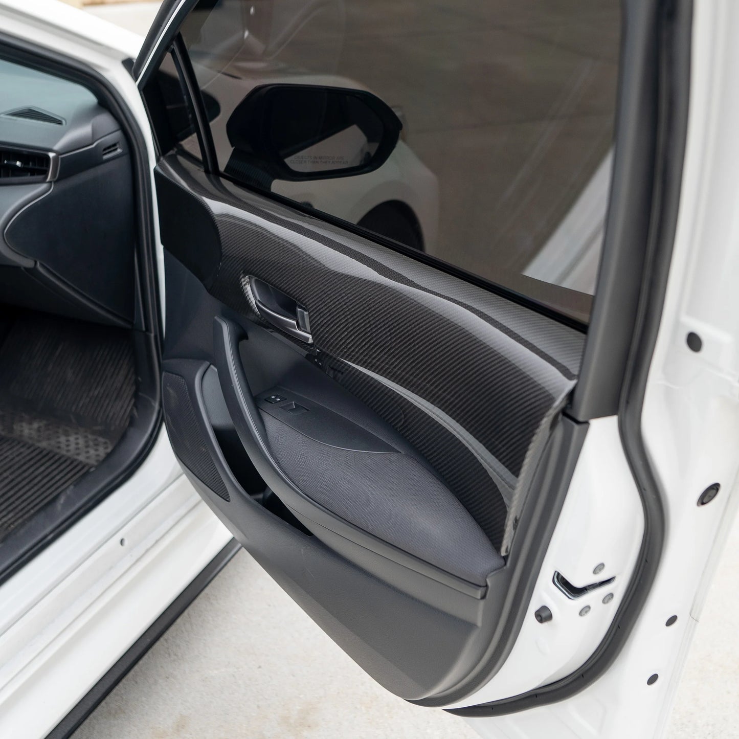FloKraft Dry Carbon Fibre Front Inner Door Trim Covers for Toyota Corolla 2018+ / GR Corolla 2022+