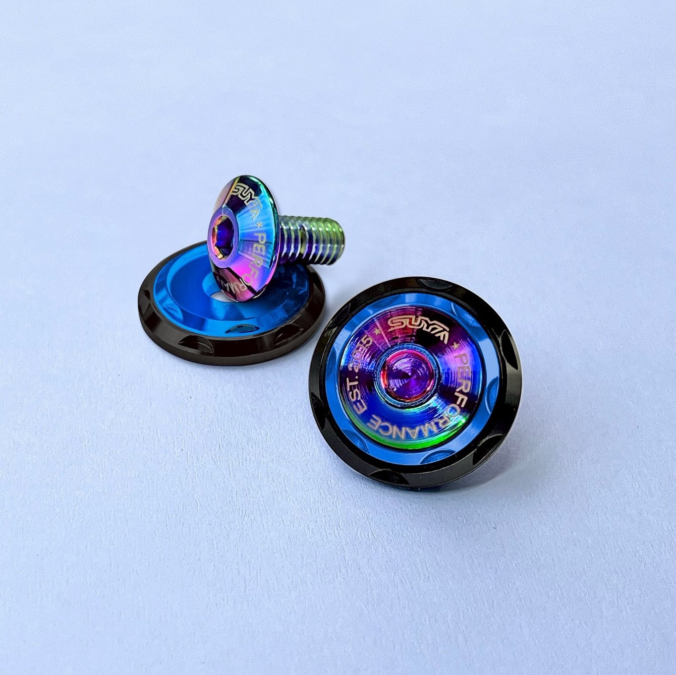 Suya Engine Bay CNC M6 Dress Up Washer & Bolt (Version 2) for Subaru BRZ/Levorg/WRX & Other Models [Titanium]