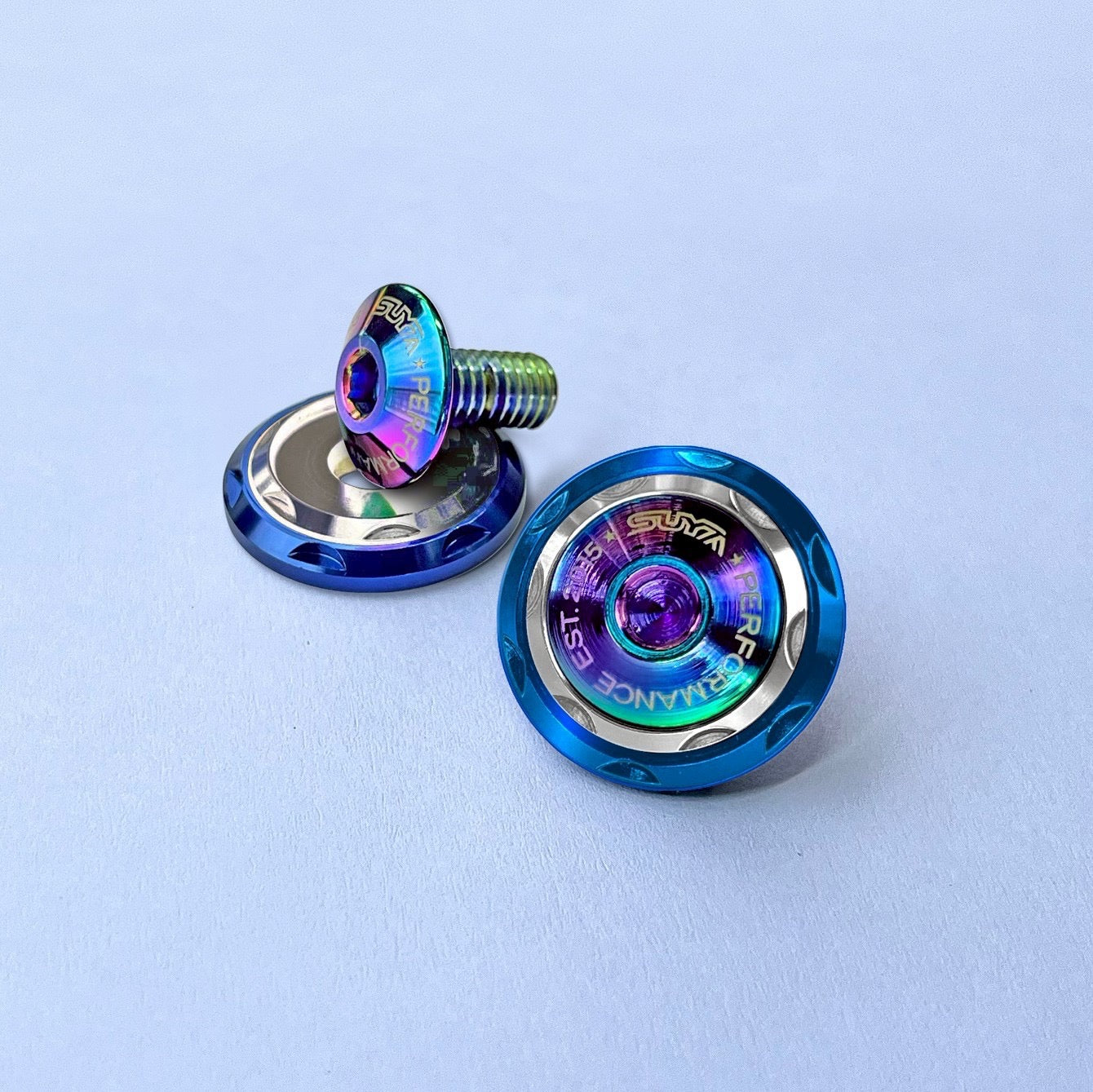 Suya Engine Bay CNC M6 Dress Up Washer & Bolt (Version 2) for Subaru BRZ/Levorg/WRX & Other Models [Titanium]