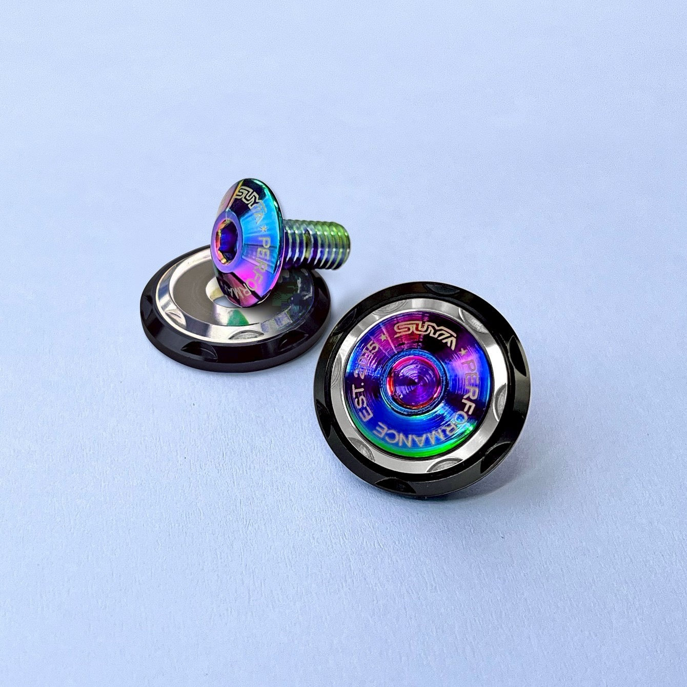 Suya Engine Bay CNC M6 Dress Up Washer & Bolt (Version 2) for Subaru BRZ/Levorg/WRX & Other Models [Titanium]