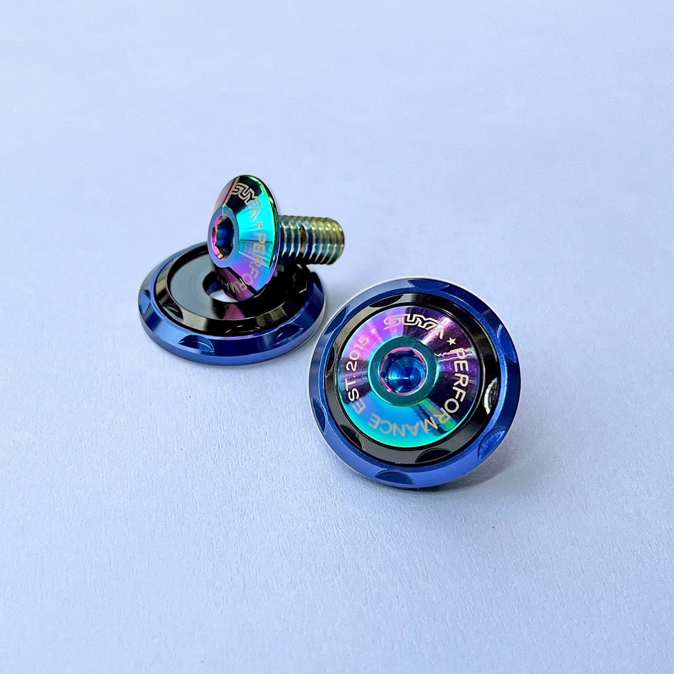 Suya Engine Bay CNC M6 Dress Up Washer & Bolt (Version 2) for Subaru BRZ/Levorg/WRX & Other Models [Titanium]