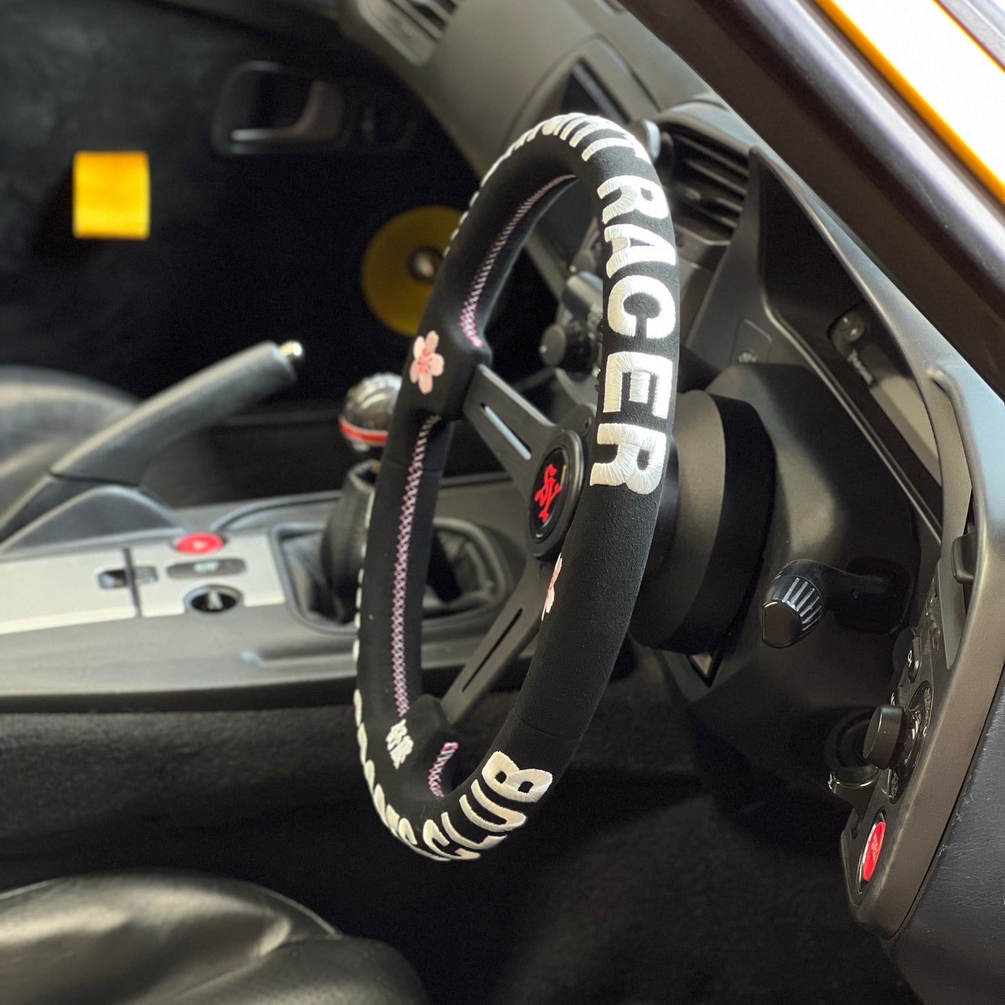 SUYA Car Supplies - Steering - Premium Suede Racing Steering Wheel with Horn Button - "Midnight Racer"